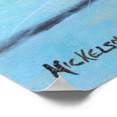 Gray Tan Tabby Cat Portrait Poster (Hoek)