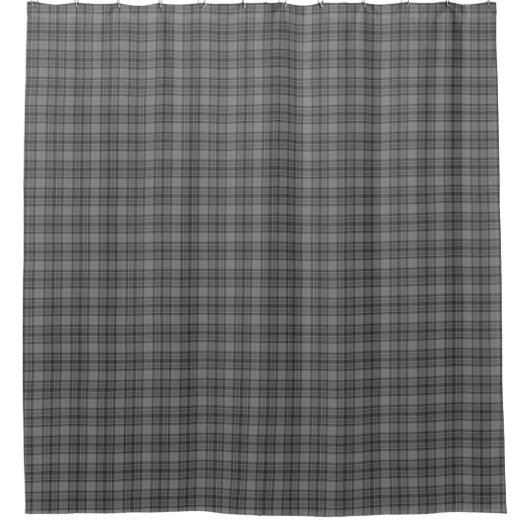 Gray Tartan Plaid Shower Curtain Douchegordijn (Voorkant)