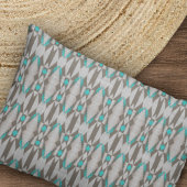 Gray Taupe Aqua Turquoise Blue Tribal Art Pattern Kussensloop