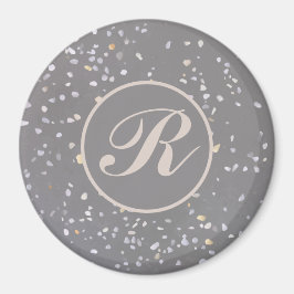 Gray Terrazzo Stone Magneet