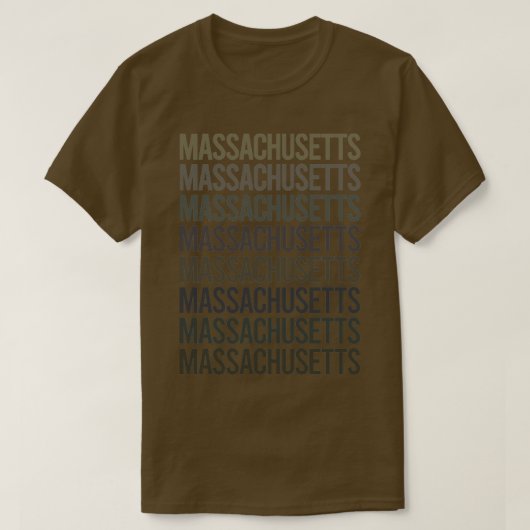 Gray Text Art Massachusetts T-shirt (Design voorkant)