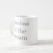 Gray Text Grandma of Groom Koffiemok (Voorkant links)
