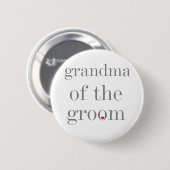 Gray Text Grandma of Groom Ronde Button 5,7 Cm (Voorkant /achterkant)