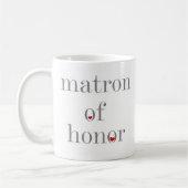 Gray Text Matron of Honor Koffiemok (Links)