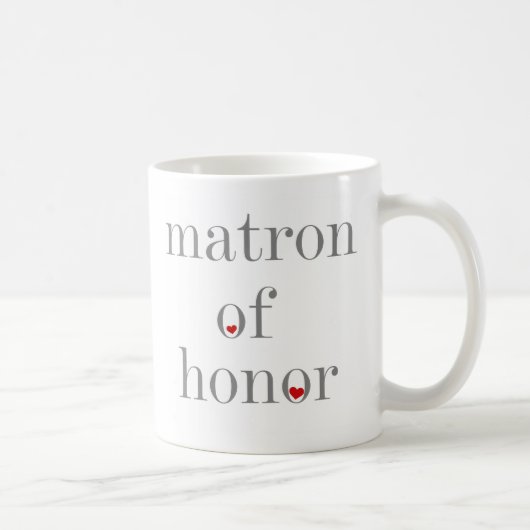 Gray Text Matron of Honor Koffiemok (Rechts)
