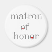 Gray Text Matron of Honor Magneet (Voorkant)