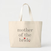 Gray Text Moeder van Bride Grote Tote Bag (Voorkant)