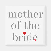 Gray Text Moeder van Bride Magneet (Voorkant)