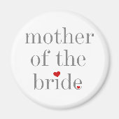Gray Text Moeder van Bride Magneet (Voorkant)