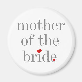 Gray Text Moeder van Bride Magneet