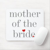 Gray Text Moeder van Bride Muismat (Met muis)