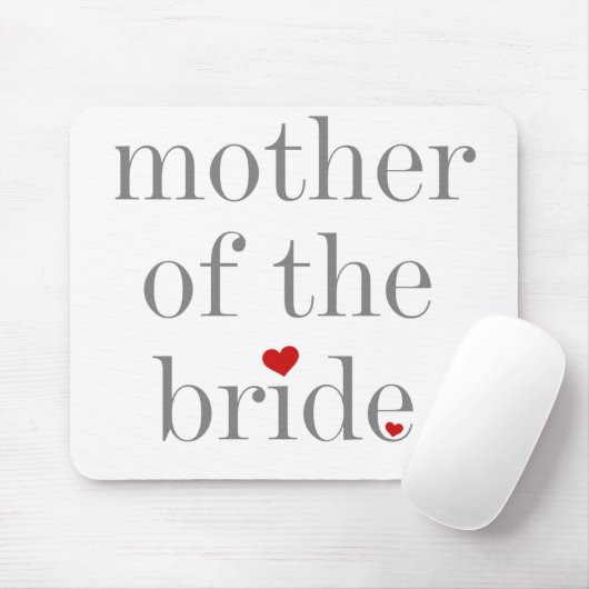 Gray Text Moeder van Bride Muismat (Met muis)