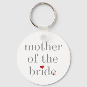 Gray Text Moeder van Bride Sleutelhanger