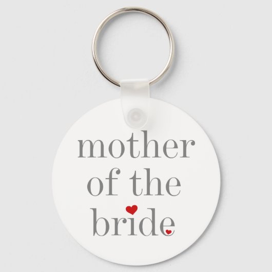 Gray Text Moeder van Bride Sleutelhanger (Voorkant)