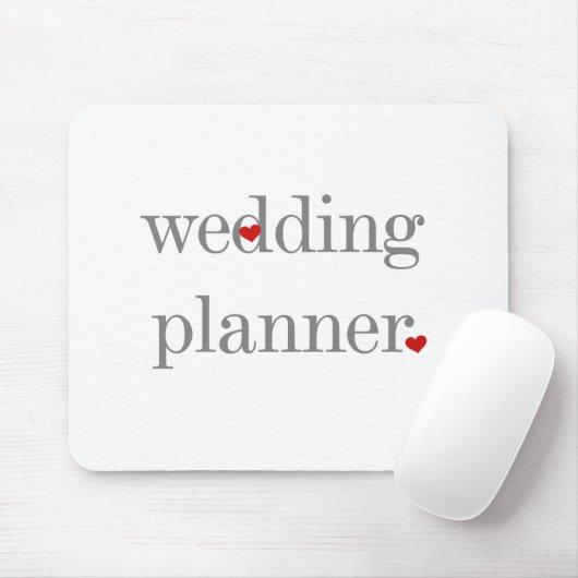 Gray Text Wedding Planner Muismat (Met muis)