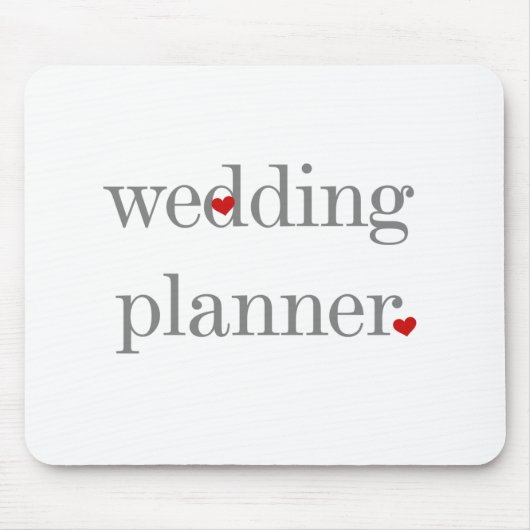 Gray Text Wedding Planner Muismat (Voorkant)
