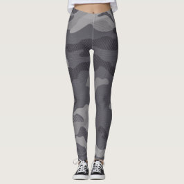 Gray Texture Camouflage. Camo je Leggings