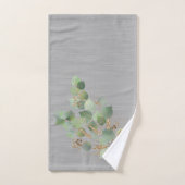 GRAY TEXTURE SAGE EUCALYPTUS BATHROOM TOWEL SET BAD HANDDOEK (Handdoek)