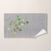 GRAY TEXTURE SAGE EUCALYPTUS BATHROOM TOWEL SET BAD HANDDOEK (Handdoek)