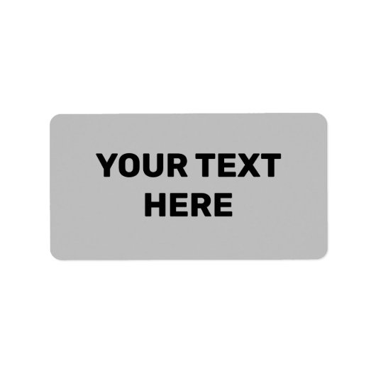 GRAY TEXTURE SIMPLE MINIMAAL TEKSTSTYLETIKETTEN ETIKET (Voorkant)