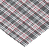 Gray textured tartan plaid korte tafelloper (Hoek)