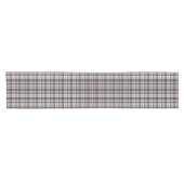 Gray textured tartan plaid korte tafelloper (Horizontaal)