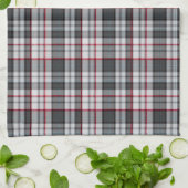 Gray textured tartan plaid theedoek (Gevouwen)