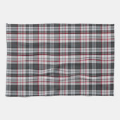 Gray textured tartan plaid theedoek (Horizontaal)