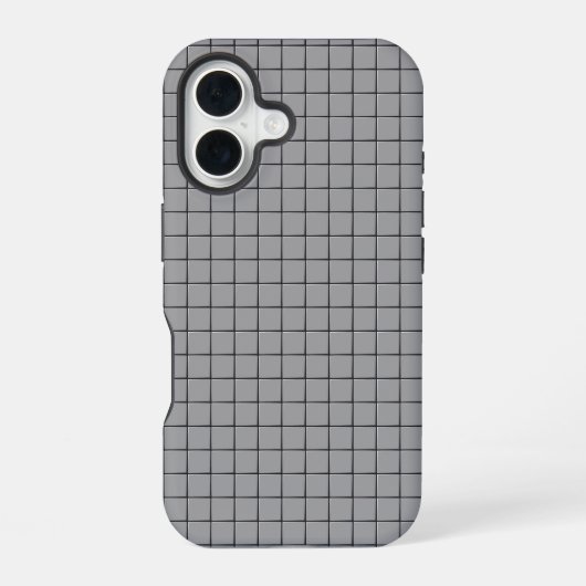 Gray Tile Pattern iPhone 16 Hoesje (Achterkant)
