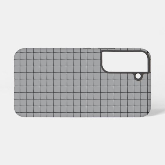 Gray Tile Pattern Samsung Galaxy Hoesje (Achterkant horizontaal)