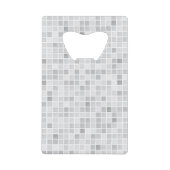 Gray Tiles Pattern Creditkaart Flessenopener (Voorkant)