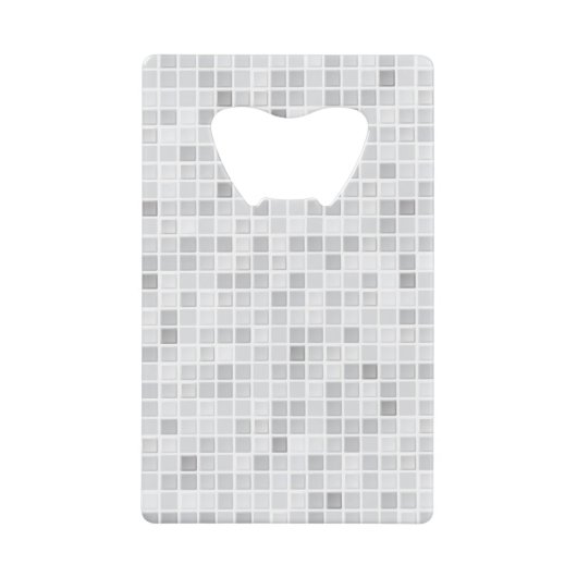 Gray Tiles Pattern Creditkaart Flessenopener (Voorkant)