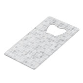 Gray Tiles Pattern Creditkaart Flessenopener (Voorkant Gekanteld)