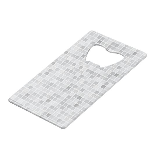Gray Tiles Pattern Creditkaart Flessenopener (Voorkant Gekanteld)