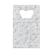 Gray Tiles Pattern Creditkaart Flessenopener (Achterkant)