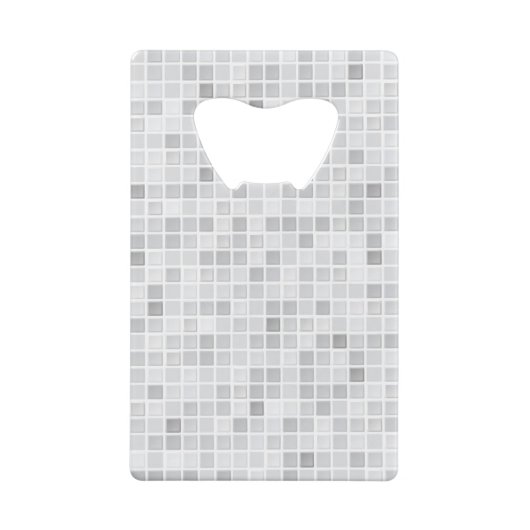 Gray Tiles Pattern Creditkaart Flessenopener (Achterkant)