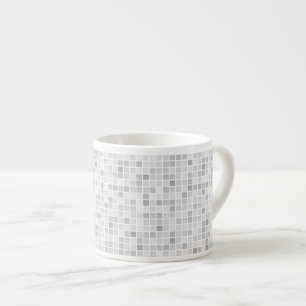 Gray Tiles Pattern Espresso Kop