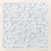 Gray Tiles Pattern Glazen Onderzetter (Voorkant)