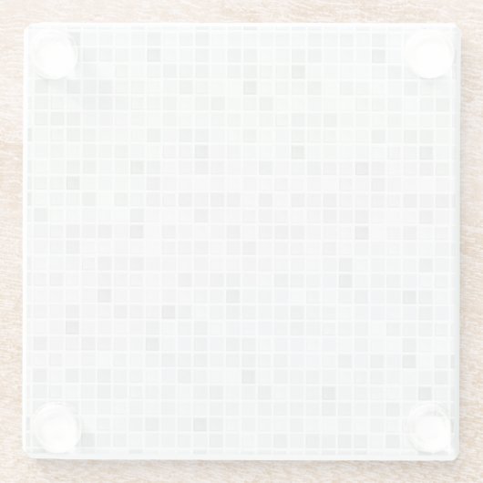 Gray Tiles Pattern Glazen Onderzetter (Achterkant)