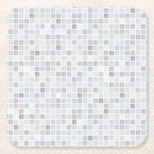 Gray Tiles Pattern Kartonnen Onderzetters