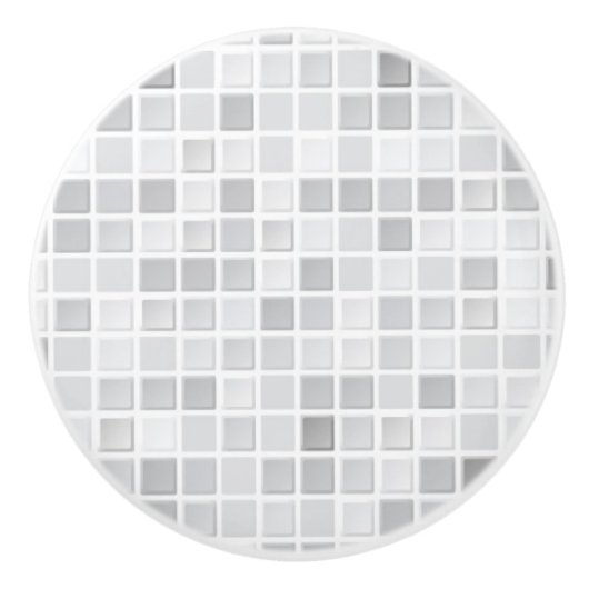 Gray Tiles Pattern Keramische Knop (Voorkant)