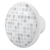 Gray Tiles Pattern Keramische Knop (Rechts)