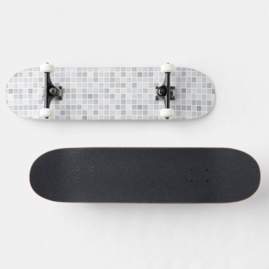 Gray Tiles Pattern Persoonlijk Skateboard (Horizontaal)