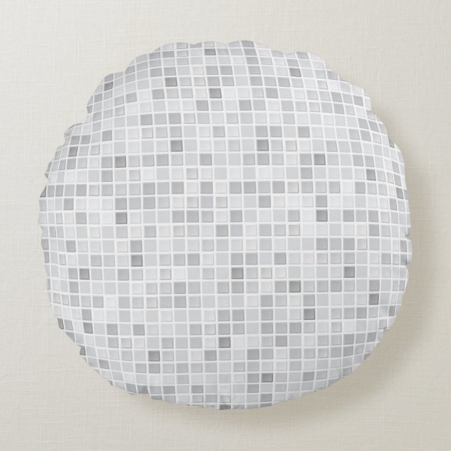 Gray Tiles Pattern Rond Kussen (Voorkant)