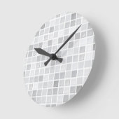 Gray Tiles Pattern Ronde Klok (Hoek)