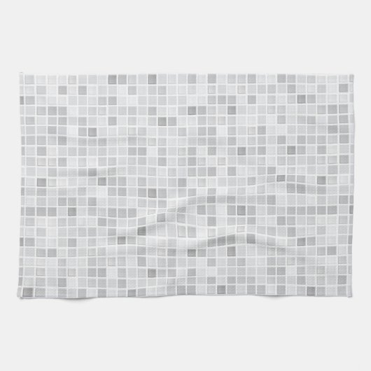 Gray Tiles Pattern Theedoek (Horizontaal)