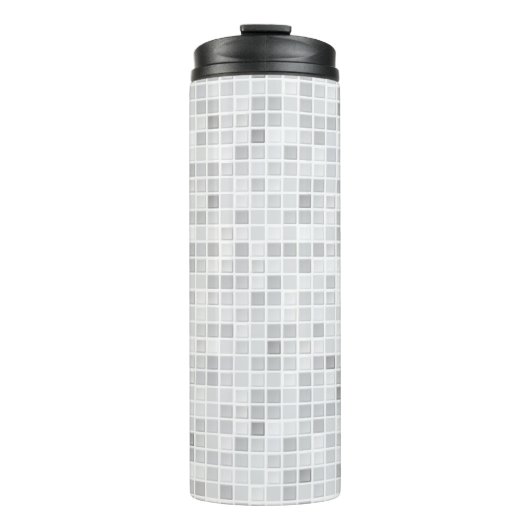 Gray Tiles Pattern Thermosbeker (Voorkant)