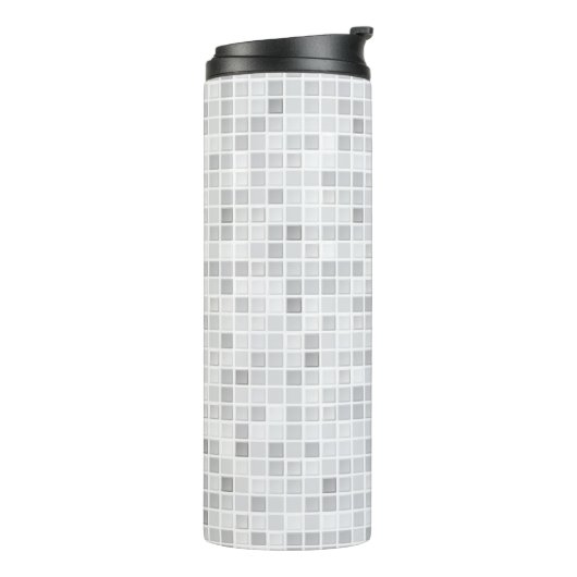 Gray Tiles Pattern Thermosbeker (Gedraaid links)
