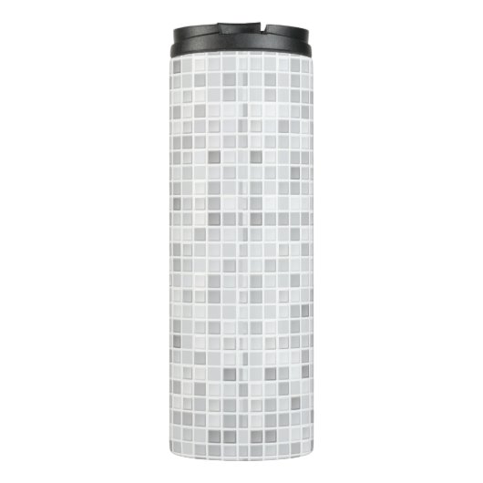 Gray Tiles Pattern Thermosbeker (Achterkant)
