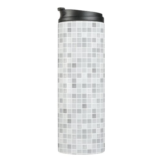 Gray Tiles Pattern Thermosbeker (Geroteerd rechts)